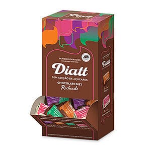 Bombom Recheado Sortido Sem Açúcar Caixa com 28 un de 15g