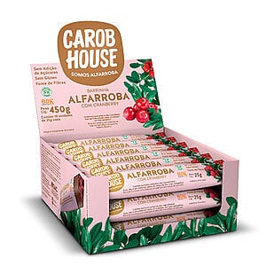 Alfarroba com Cranberry Sem Açúcar Caixa com 18 un de 25g