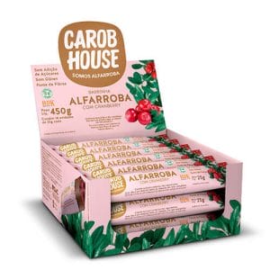 Alfarroba com Cranberry Sem Açúcar Caixa com 18 un de 25g