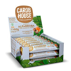 Alfarroba com Damasco e Nozes Sem Açúcar Caixa com 18 un de 25g