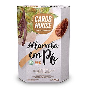 Alfarroba em Pó Sem Açúcar 200g