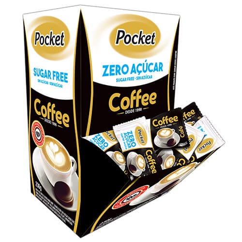 Bala Pocket Café Zero Açúcar 230g com 100 un