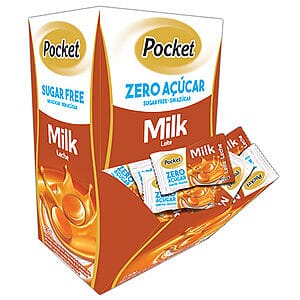 Bala Pocket Milk Zero Açúcar 230g com 100 un