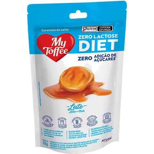 Bala My Toffee Leite Diet Zero Lactose 52g