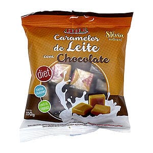 Bala de Caramelo de Leite com Chocolate Diet 100g