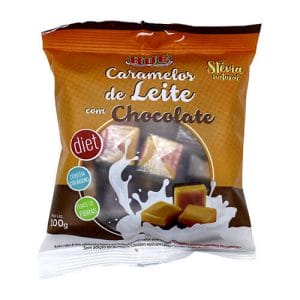 Bala de Caramelo de Leite com Chocolate Diet 100g
