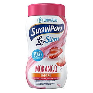 Pó para Preparo de Bebida Morango Zero Açúcar Levslim 210g