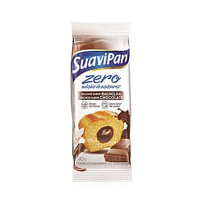 Bolinho Sem Açúcar Baunilha com Chocolate Caixa com 12 un de 40g