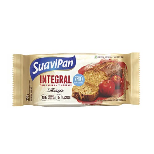 Bolo Integral Sem Açúcar Maçã 250g