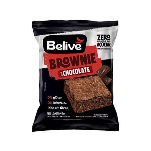 Brownie Zero Açúcar Chocolate Caixa com 10 un de 40g