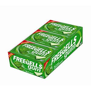 Chicle Freegells Gum Menta Zero Açúcar Caixa com 15 un de 8g