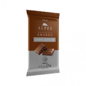 Chocolate Alpes Zero Amargo Caixa com 16 un de 25g