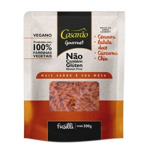 Massa Gourmet Fuzilli com Cenoura, Batata Doce, Curcuma e Chia 300g
