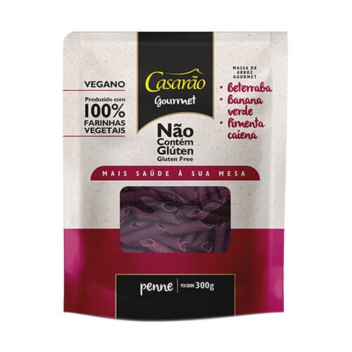 Massa Gourmet Penne com Beterraba, Banana Verde e Pimenta Caiena 300g