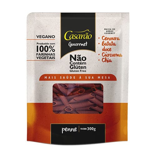 Massa Gourmet Penne com Cenoura, Batata Doce, Curcuma e Chia 300g