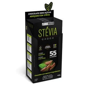 Chocolate Stevia Choco 55% Sem Açúcar Caixa com 6 un de 70g