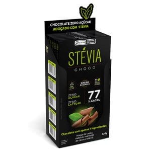 Chocolate Stevia Choco 77% Sem Açúcar Caixa com 6 un de 70g