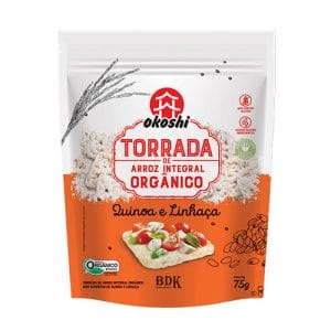 Torrada de Arroz Integral Orgânico com Quinoa e Linhaça 75g