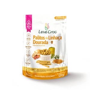 Biscoito Palitos Salgados Linhaça Dourada Sem Glúten 120g