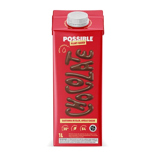 Bebida Vegetal Possible Sabor Chocolate 1L