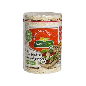 Biscoito de Arroz Grande Sem Glúten Vegano 80g