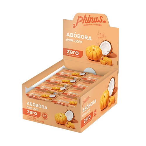 Abóbora com Coco Zero Açúcar Caixa com 24un de 20g