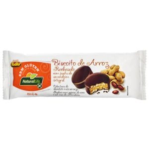 Biscoito de Arroz Recheado com Pasta de Amendoim Sem Glúten 40g