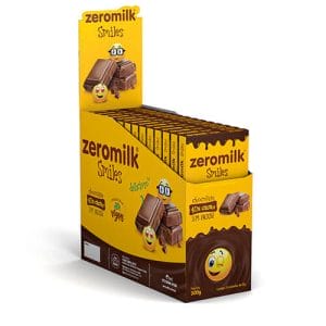 Chocolate Zeromilk 40% - Smile Sem Lactose Caixa com 15 un de 20g