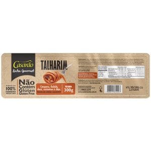 Massa Gourmet Talharim com Cenoura, Batata Doce, Curcuma e Chia 300g