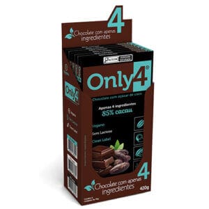 Chocolate Only4 85% – Puro Sem Lactose Caixa com 6 un de 70g