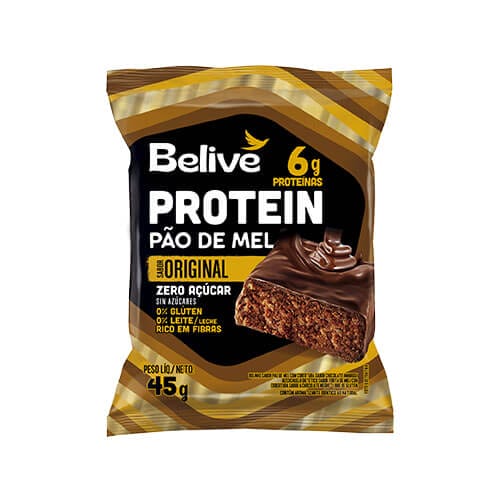 Pão de Mel Protein Zero Açúcar Original Caixa com 10 un de 45g