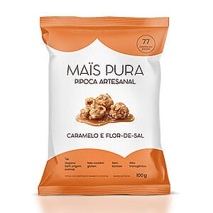 Pipoca Artesanal Caramelo e Flor de Sal 100g
