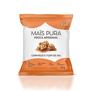 Pipoca Artesanal Caramelo e Flor de Sal 50g