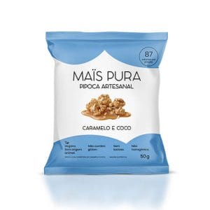 Pipoca Artesanal Caramelo e Coco 50g