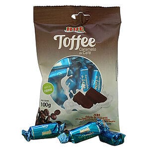 Bala Toffee Caramelo de Café Sem Açúcar 100g