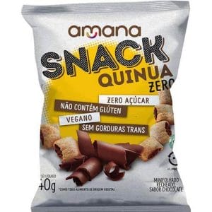 Snack Recheado Chocolate Sem Açúcar Caixa com 8un de 40g