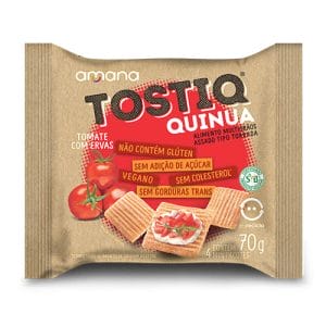 Tostiq Quinua Tomate com Ervas Sem Açúcar Caixa com 7un de 70g