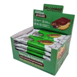 Barra de Banana com Castanhas Sem açúcar Caixa com 12un de 30g