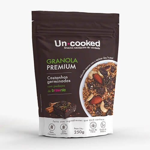Granola de Castanhas Germinadas com Pedaços de Brawnie Sem Açúcar 250g