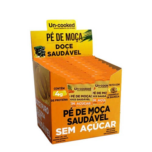 Pé de Moça Saudável Sem açúcar Caixa com 24un de 25g