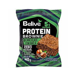 Brownie Protein Sem Glúten Chocolate com Avelã Caixa com 10 un de 40g