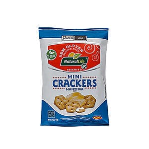 Biscoito Mini Crackers Manteiga Sem Glúten Vegano 70g