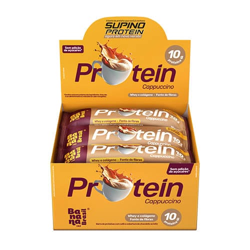 Barra de Proteínas Cappuccino Sem Açúcar Caixa com 12un de 30g