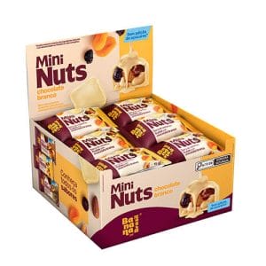 Barra de Castanhas Mini Nuts Branco Sem Açúcar Caixa com 22un de 15g