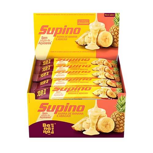 Barra de Frutas Supino Zero Abacaxi Caixa com 20un de 24g