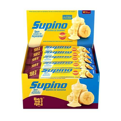 Barra de Frutas Supino Zero Branco Caixa com 20un de 24g