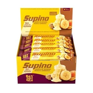 Barra de Frutas Supino Zero Nozes e Damasco Caixa com 20un de 24g