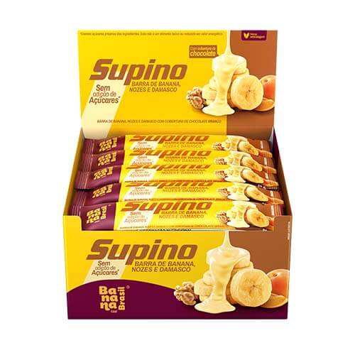 Barra de Frutas Supino Zero Nozes e Damasco Caixa com 20un de 24g
