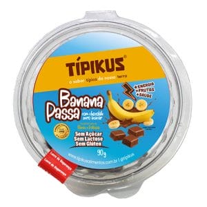 Banana Passa com Chocolate Pote Sem Açúcar 90g