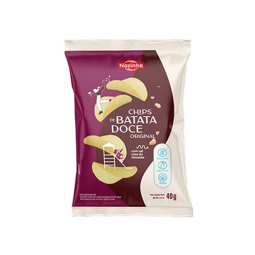 Chips de Batata Doce Original com Sal Rosa do Himalaia 40g